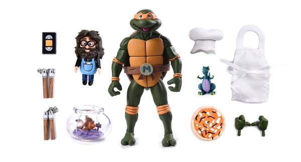 Teenage Mutant Ninja Turtles Michelangelo VHS Cartoon NECA Ultimate TMNT Pizza Club Edition